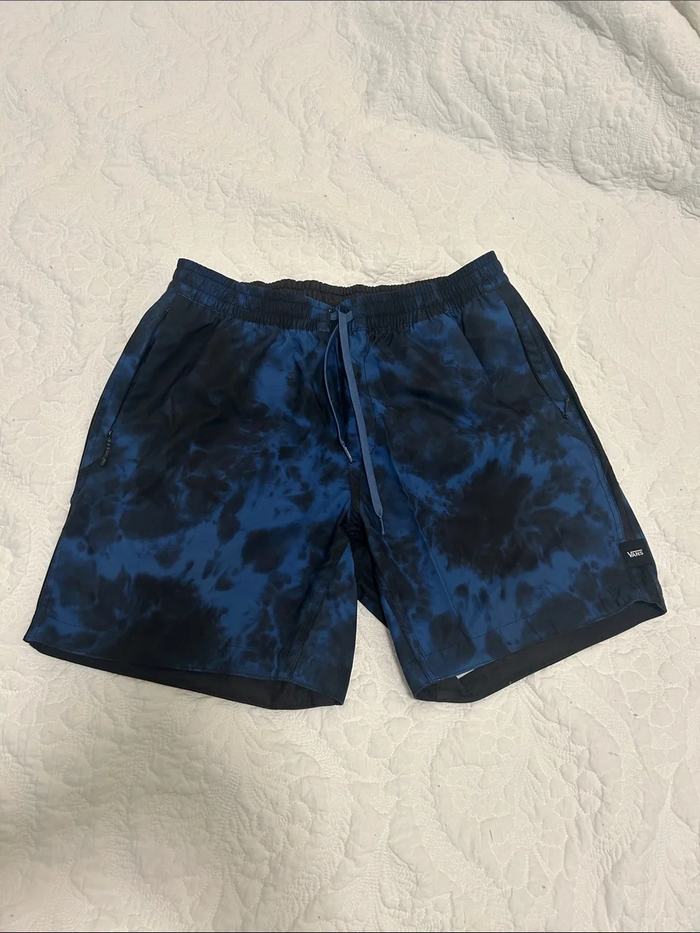 Vans Men's Blue Tie-Dye Swim Shorts